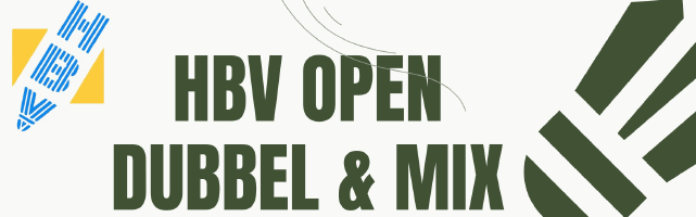 HBV Open Dubbel & Mix Toernooi 2025 – zaterdag 13 september 2025